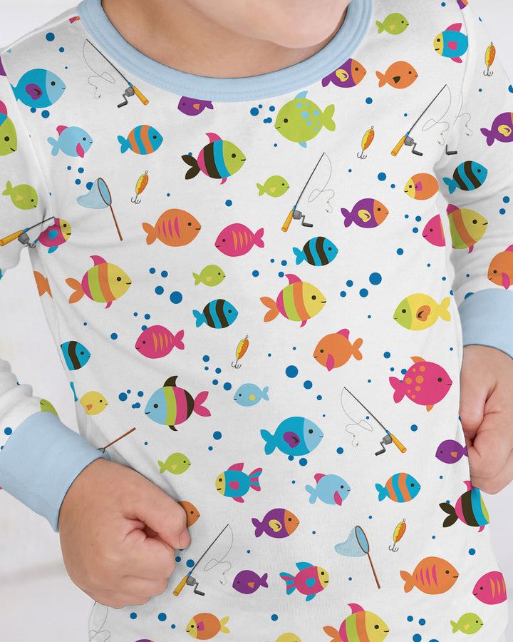 Zweiteiliges Langarm-Pyjama-Set mit Sommerfrüchten