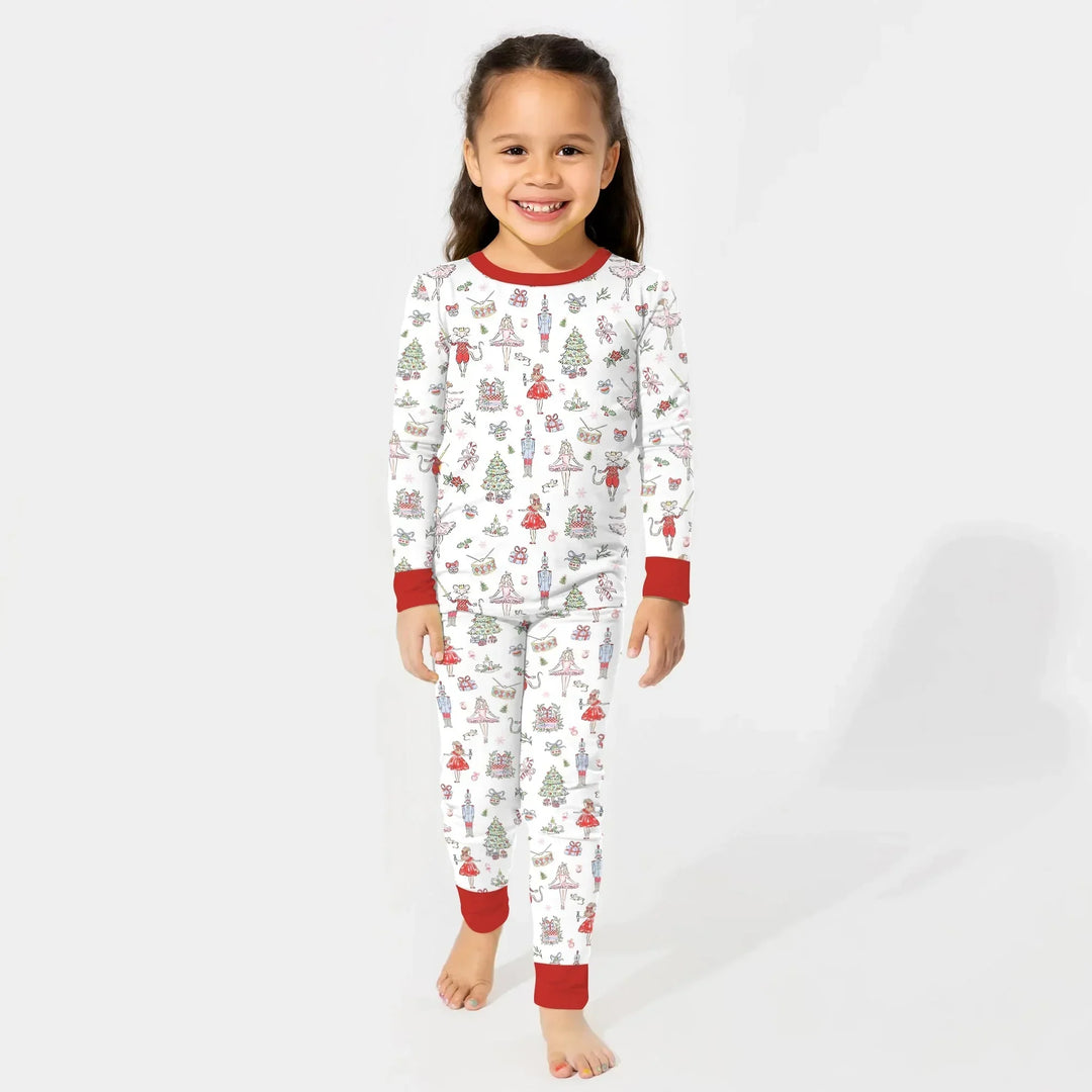 Zweiteiliges Langarm-Pyjama-Set mit Sommerfrüchten