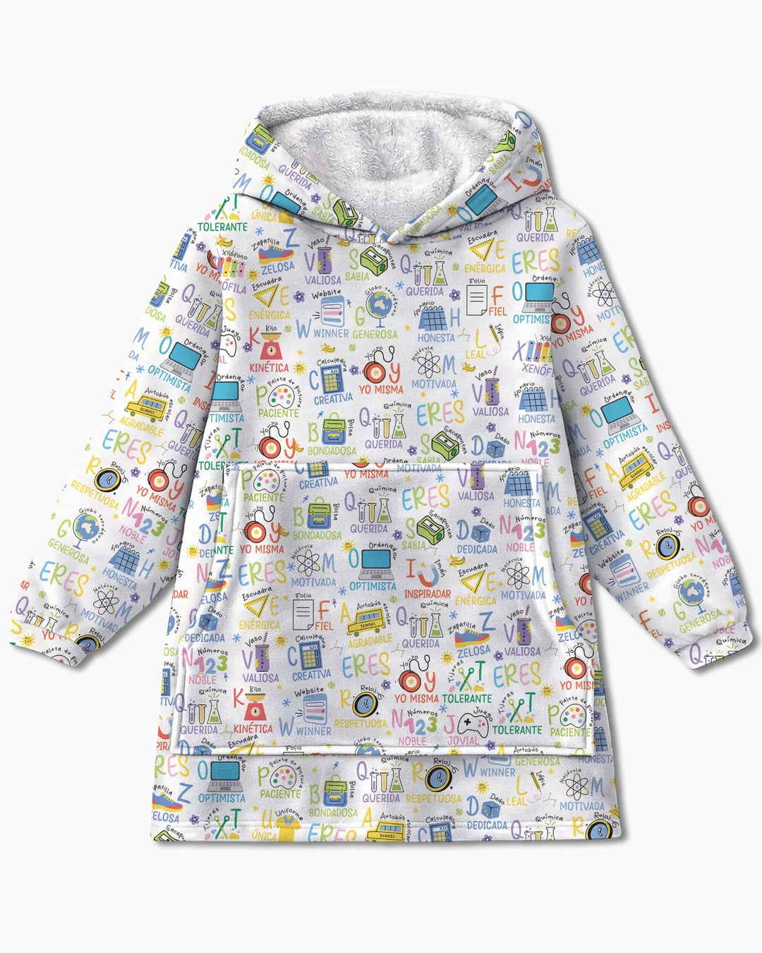 Du bist spanisches Alphabet Version Bambus-Kuschelpullover