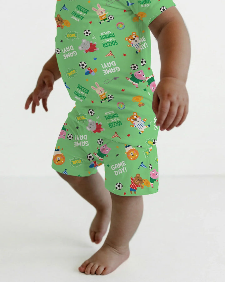 Schlafanzug-Set zweiteilig, kurze Ärmel, kurze Hose, Bambus