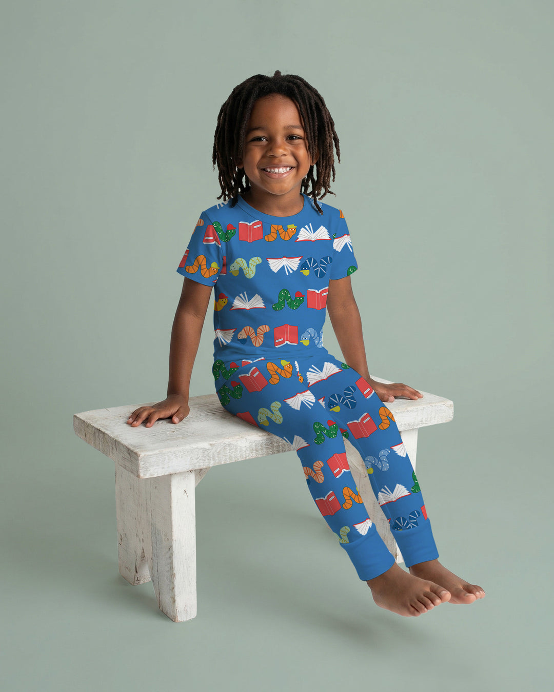 Zweiteiliges, kurzärmliges Pyjama-Set mit Marienkäfern