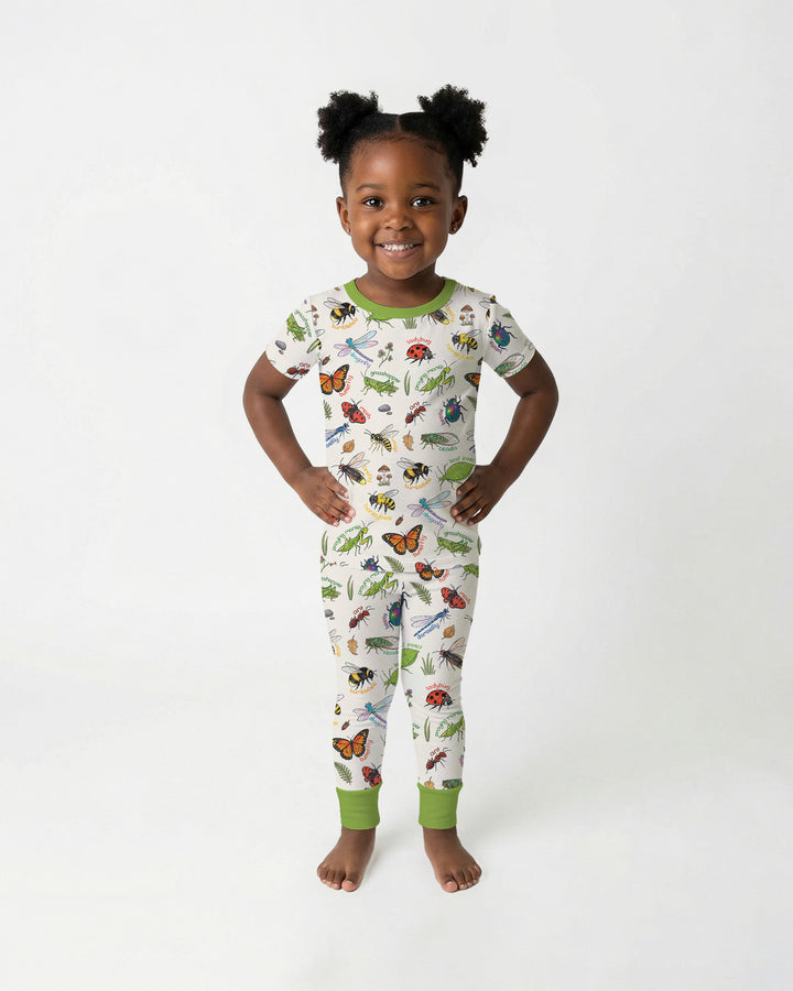 Zweiteiliges, kurzärmliges Pyjama-Set mit Marienkäfern