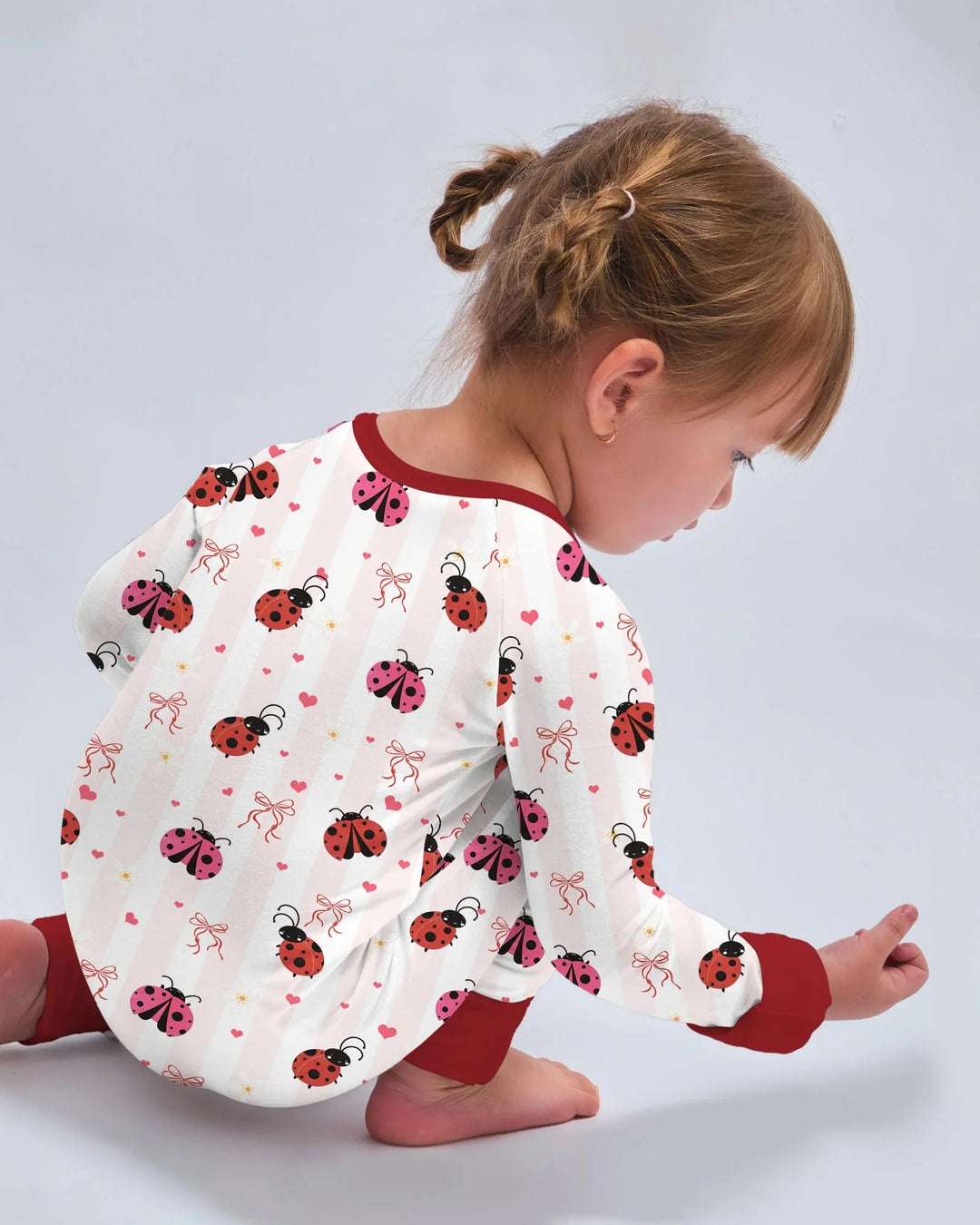 Custom Embroidered Name Ladybug Bamboo Convertible Zippy