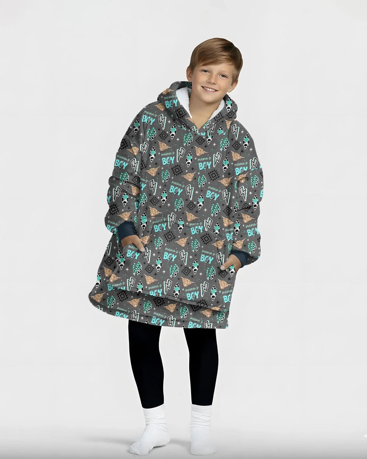 Western Mama & Ich passende tragbare Bambus-Decken-Hoodie