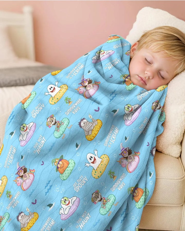 Summerween Cartoon Bamboo Blanket