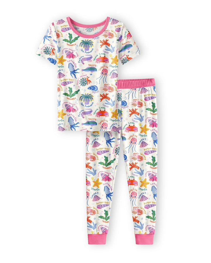 Zweiteiliges, kurzärmliges Pyjama-Set mit Marienkäfern