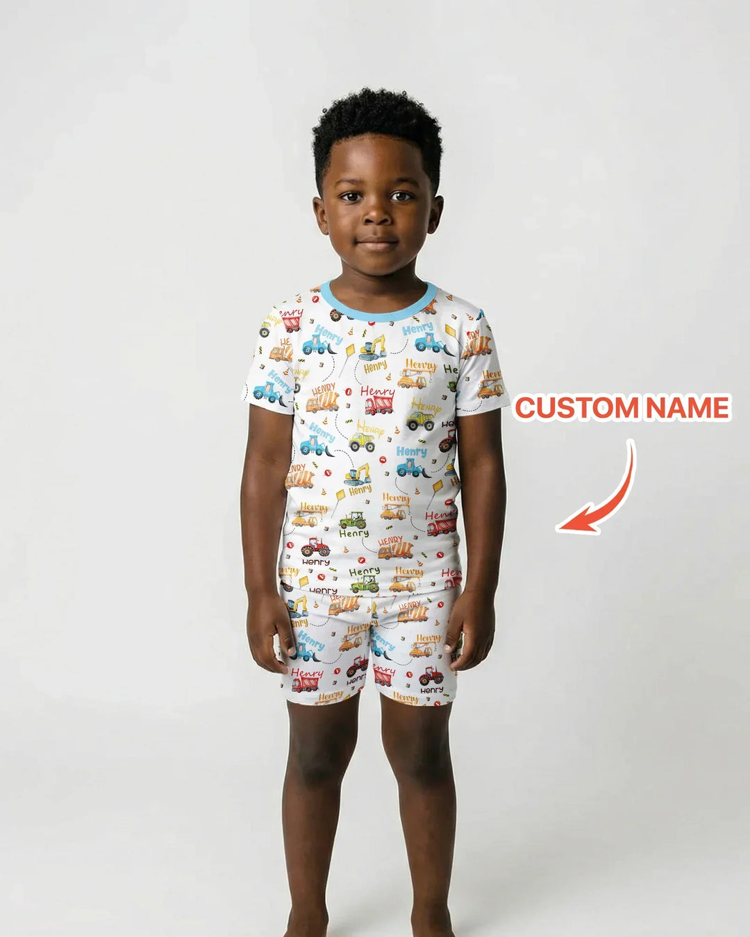 Zweiteiliges Pyjama-Set mit kurzen Ärmeln und Shorts im Sommer-Design