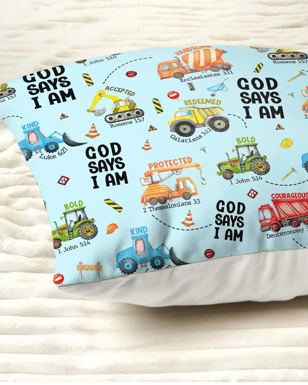 God Says I Am Boy Bamboo Pillow Case