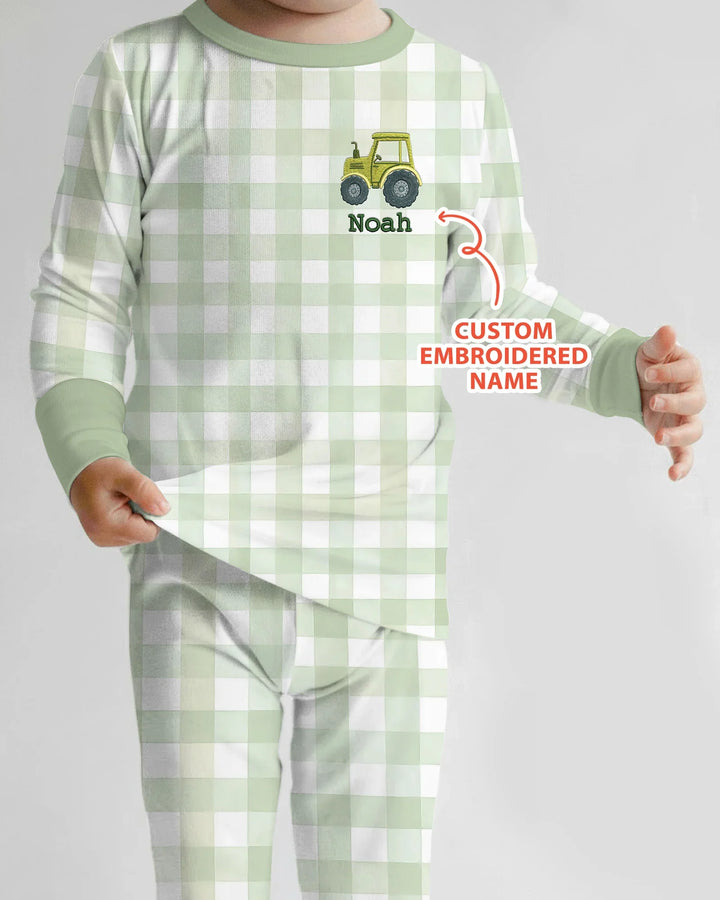 Zweiteiliges Langarm-Pyjama-Set mit Sommerfrüchten