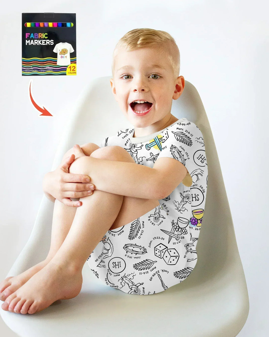 Template Zweiteiliges Pyjama-Set mit kurzen Ärmeln und Shorts