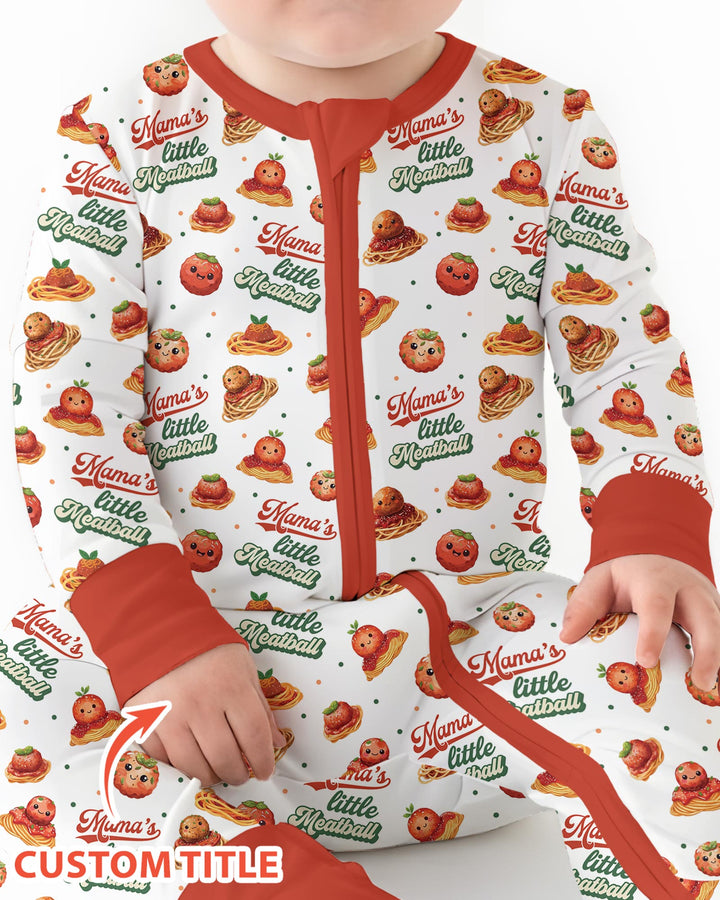 Custom Name Little Meatball Bamboo Convertible Zippy
