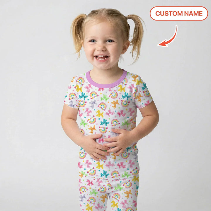 Zweiteiliges, kurzärmliges Pyjama-Set mit Marienkäfern