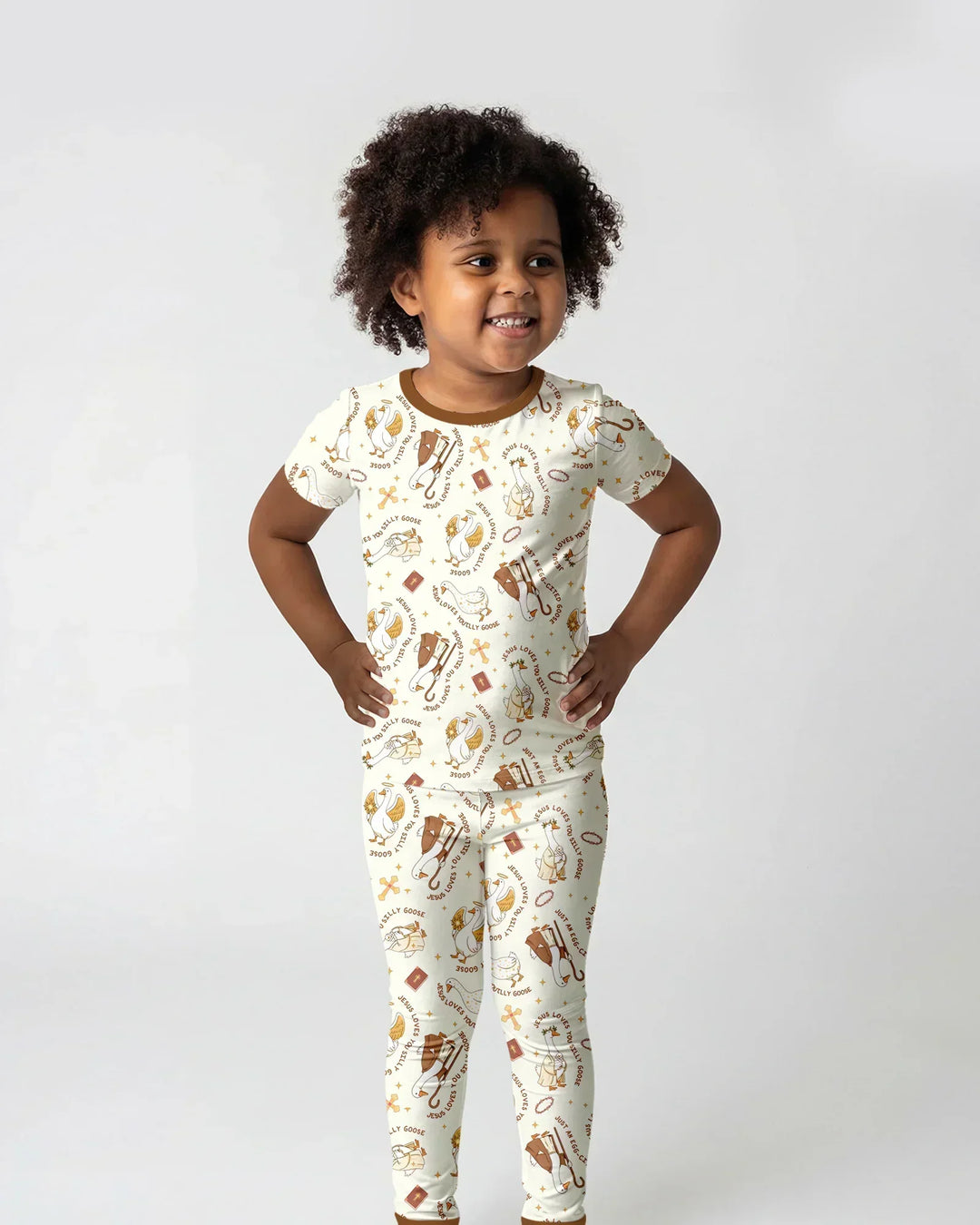Zweiteiliges, kurzärmliges Pyjama-Set mit Marienkäfern