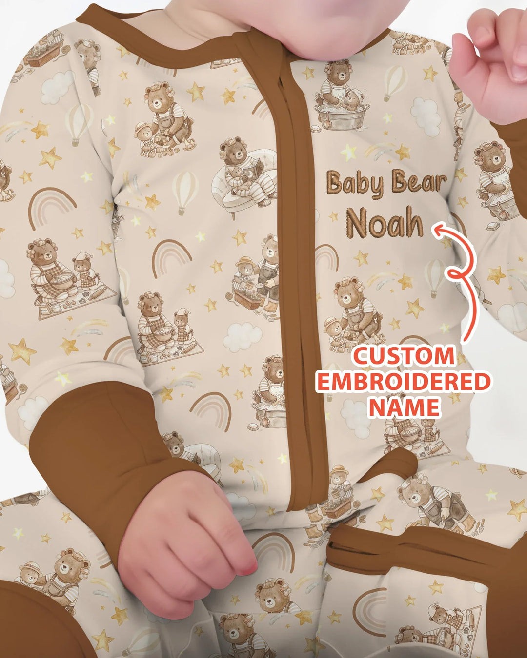 Gerippte Babykleidung mit individuellem Foto - Weich &amp; Skizzenhaft