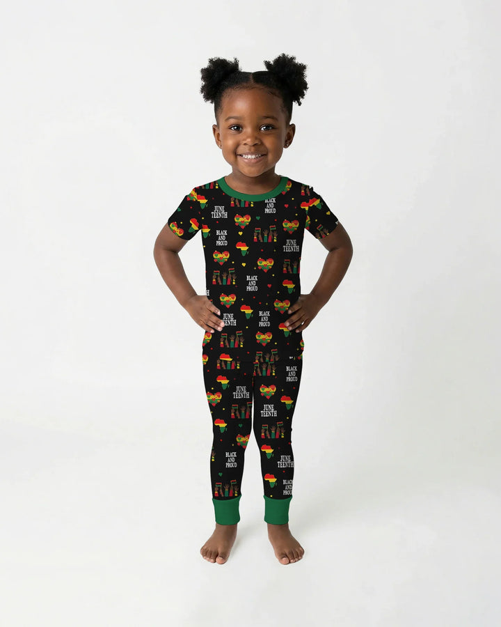Zweiteiliges, kurzärmliges Pyjama-Set mit Marienkäfern