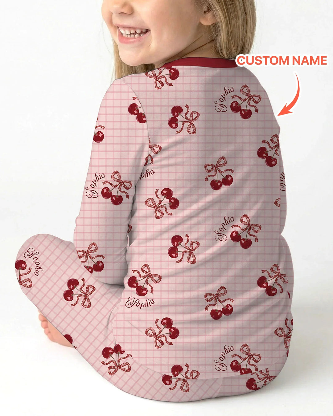 Zweiteiliges Langarm-Pyjama-Set mit Sommerfrüchten