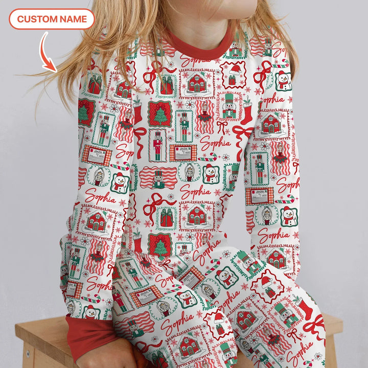 Personalized Nutcracker Parade Two Piece Long Sleeve Pajama Set , Personalized Nutcracker Parade Two Piece Long Sleeve Pajama Set - 12-18M
