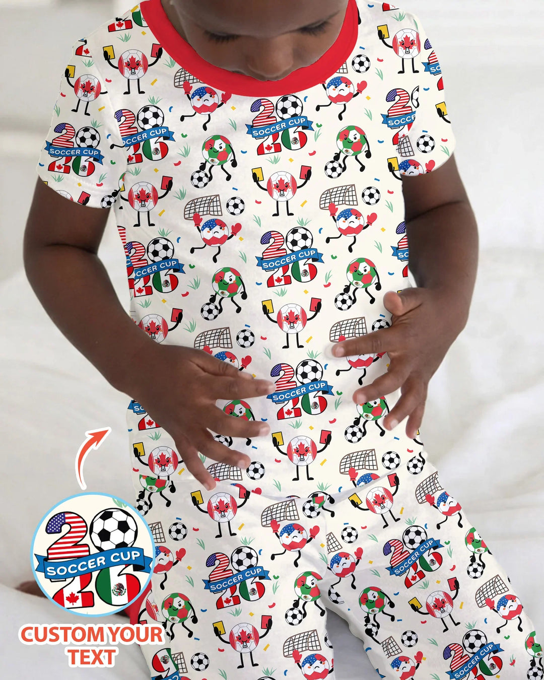 Zweiteiliges, kurzärmliges Pyjama-Set mit Marienkäfern