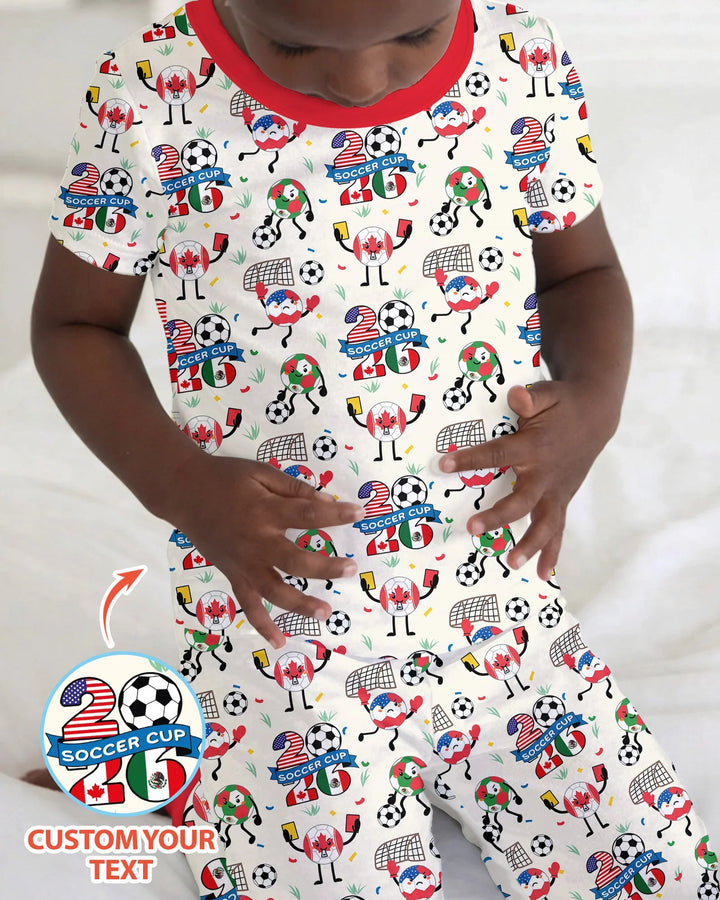Zweiteiliges, kurzärmliges Pyjama-Set mit Marienkäfern