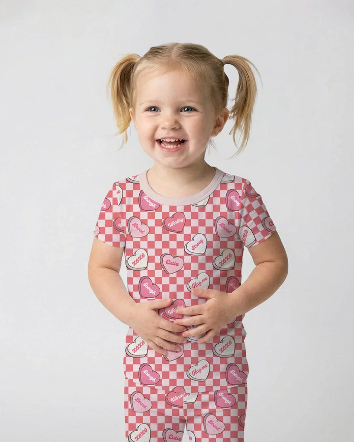 Zweiteiliges, kurzärmliges Pyjama-Set mit Marienkäfern