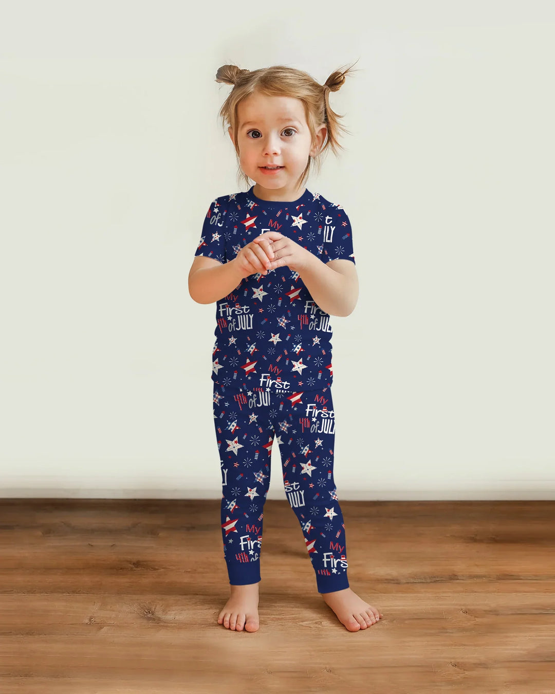 Zweiteiliges, kurzärmliges Pyjama-Set mit Marienkäfern