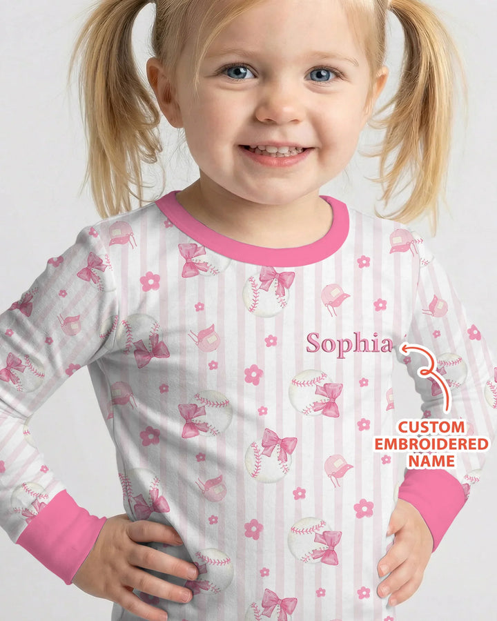 Zweiteiliges Langarm-Pyjama-Set mit Sommerfrüchten