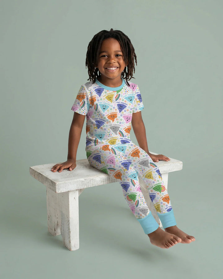 Zweiteiliges, kurzärmliges Pyjama-Set mit Marienkäfern