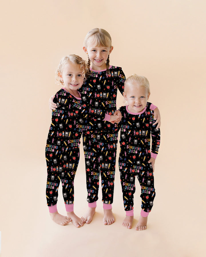 First Day Fun 2026 Bamboo Two Piece Long Sleeve Pajama Set