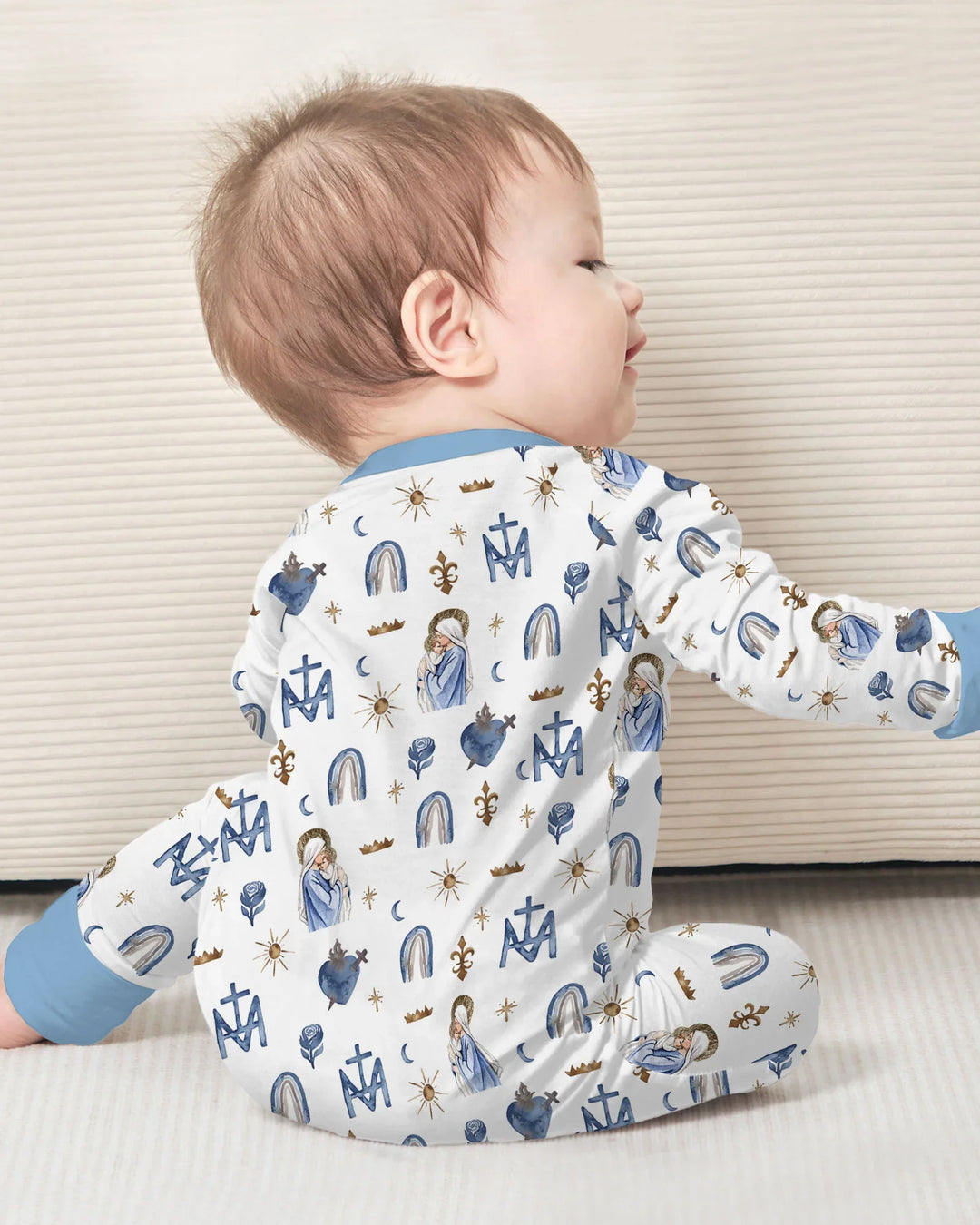 Gerippte Babykleidung mit individuellem Foto - Weich &amp; Skizzenhaft