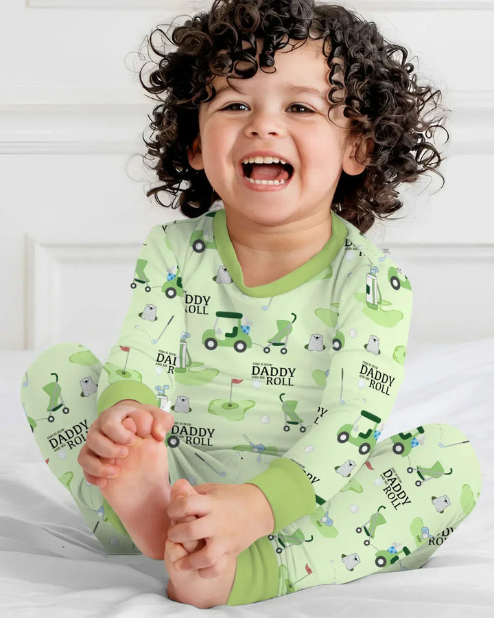 Daddy Golf Team Bamboo Two Piece Long Sleeve Pajama Set
