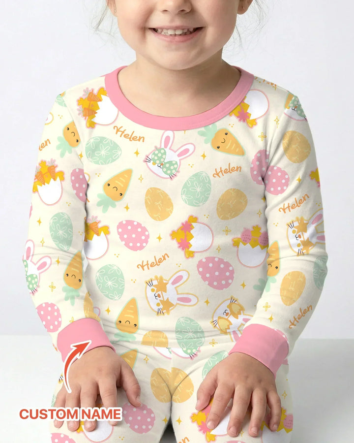 Zweiteiliges Langarm-Pyjama-Set mit Sommerfrüchten