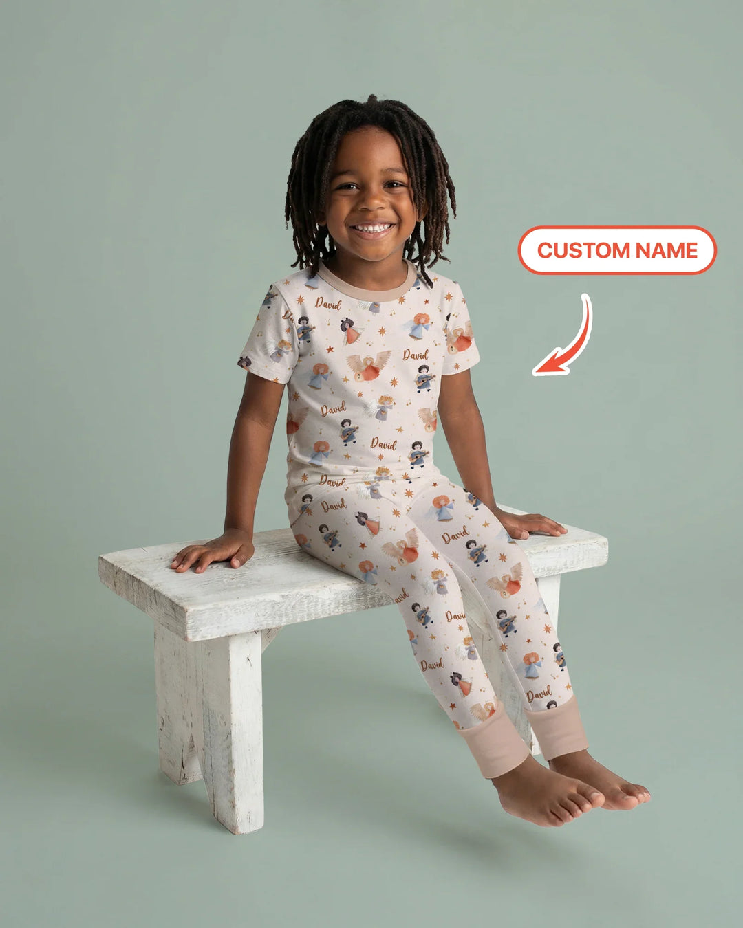 Zweiteiliges, kurzärmliges Pyjama-Set mit Marienkäfern