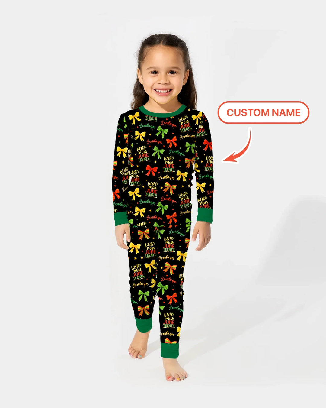 Little Miss Juneteenth Bamboo Two Piece Long Sleeve Pajama Set