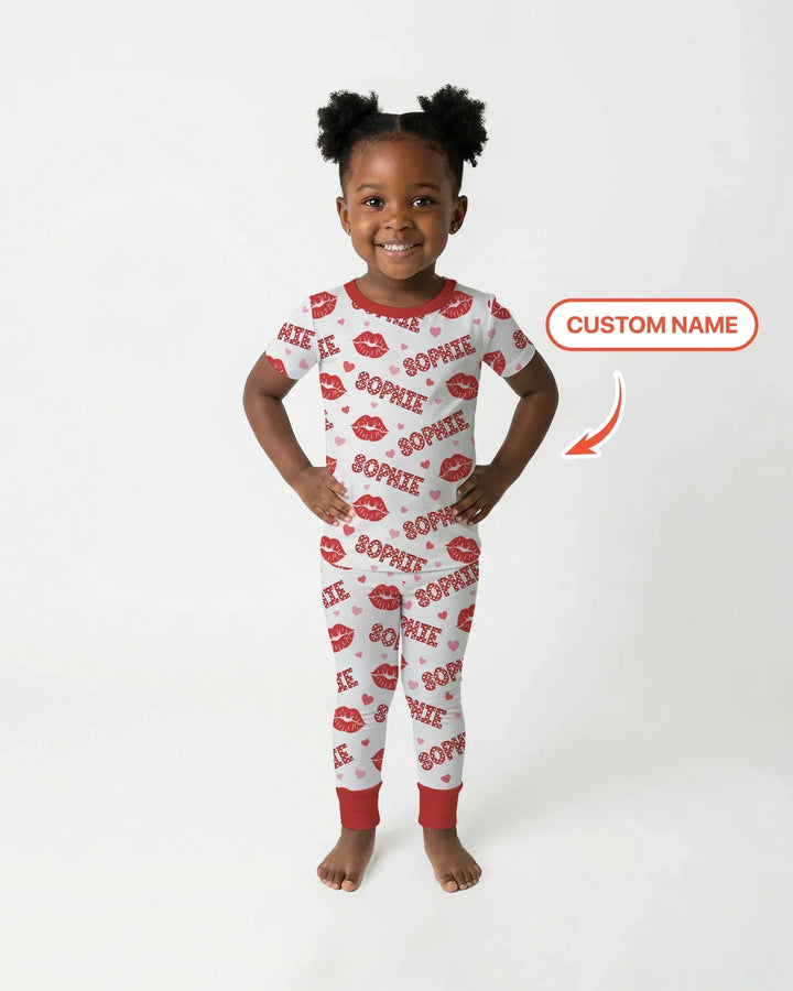 Zweiteiliges, kurzärmliges Pyjama-Set mit Marienkäfern
