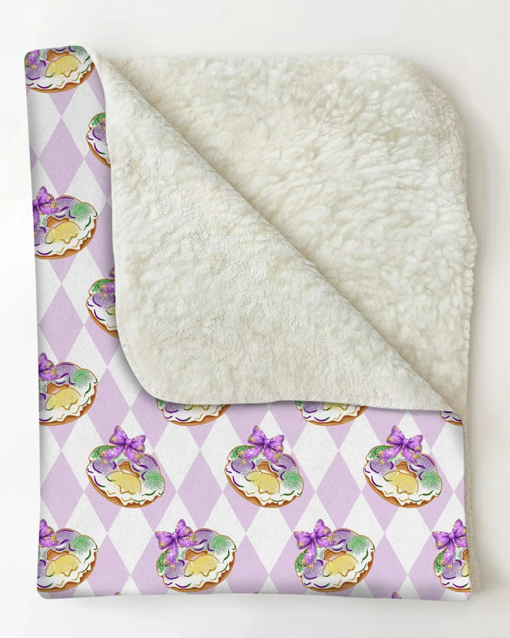 Mardi Gras Donut Bamboo Blanket