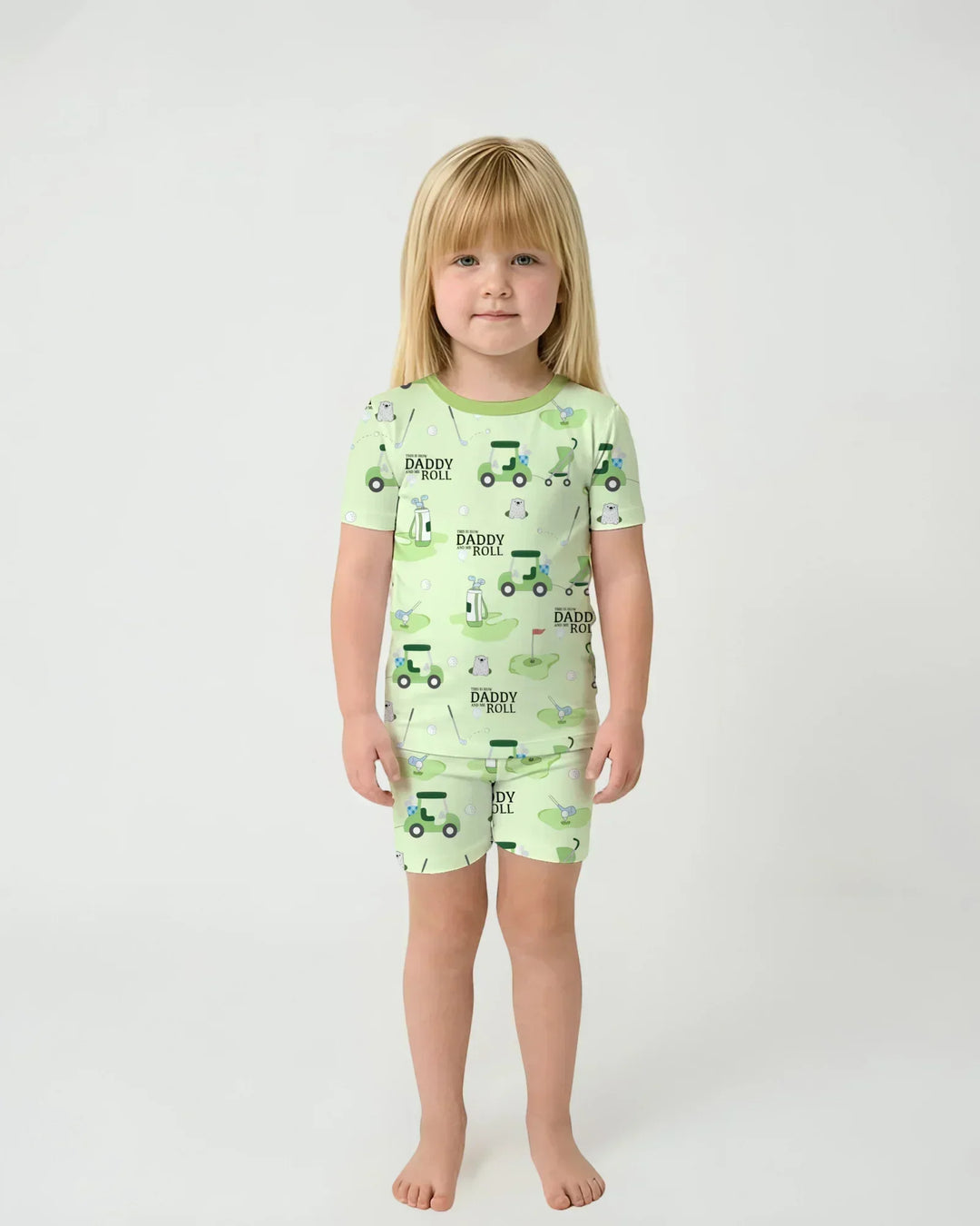 Template Zweiteiliges Pyjama-Set mit kurzen Ärmeln und Shorts