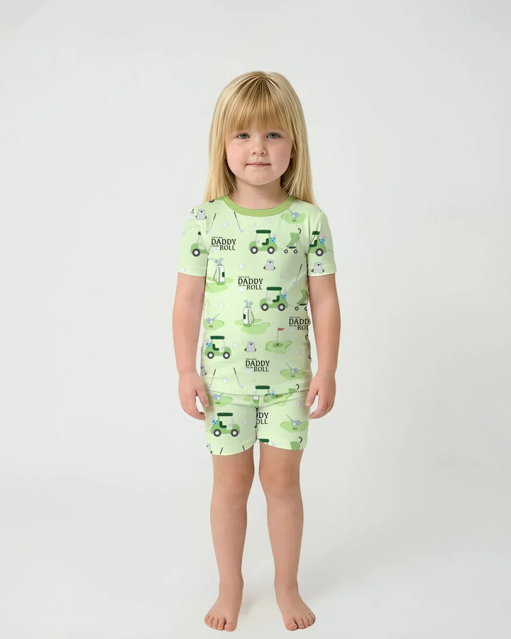 Template Zweiteiliges Pyjama-Set mit kurzen Ärmeln und Shorts