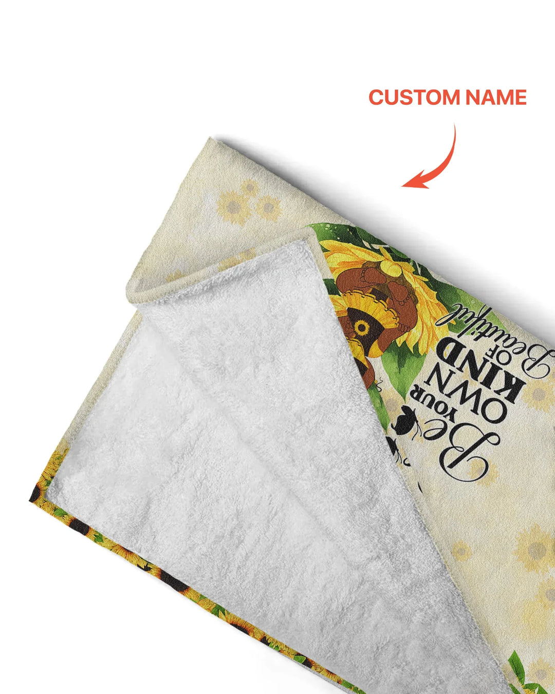 Custom Name Sunflower Queen Bamboo Beach Towel