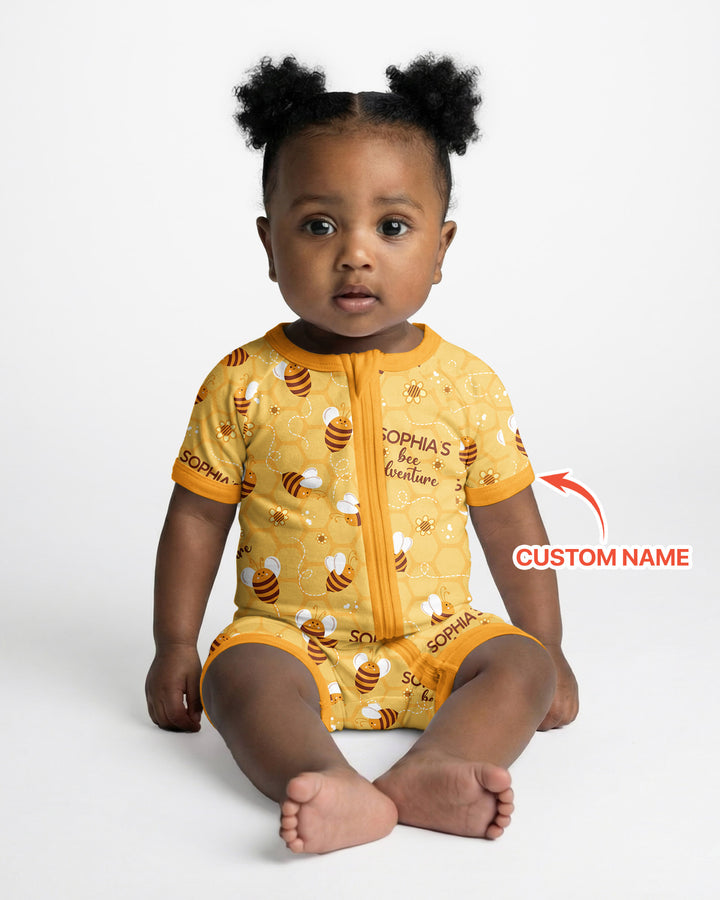 Custom Name Bee Back To School Bamboo Shorty Zippy