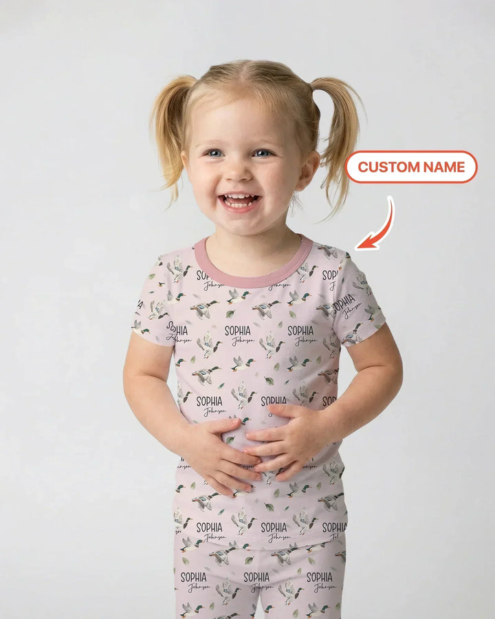 Zweiteiliges, kurzärmliges Pyjama-Set mit Marienkäfern