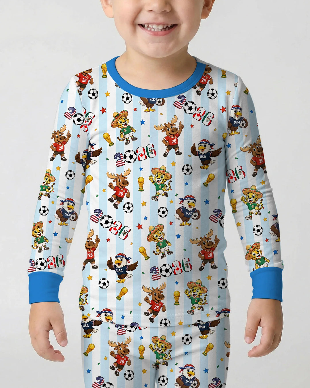 Zweiteiliges Langarm-Pyjama-Set mit Sommerfrüchten