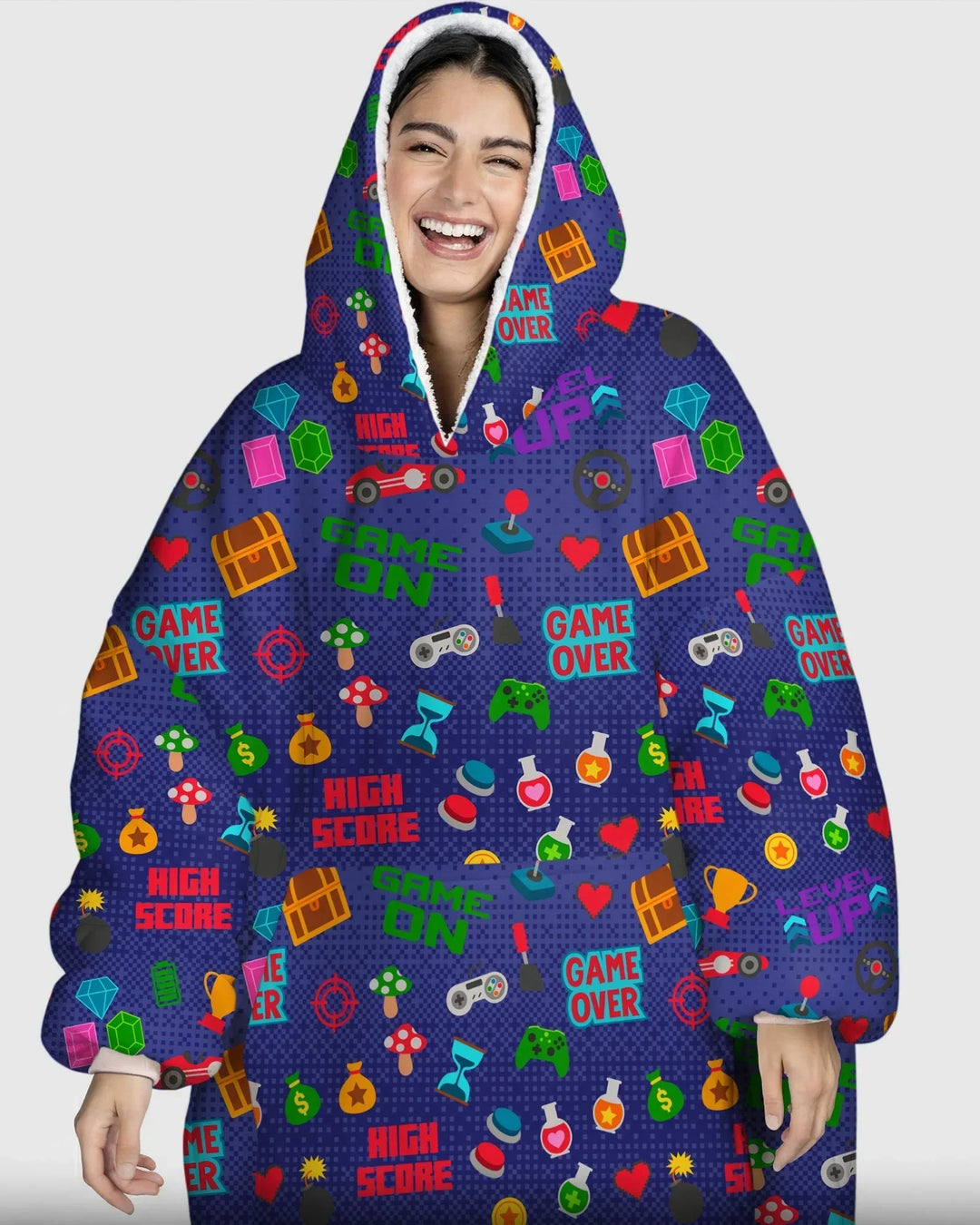 Gamer-Modus An Passender Familien-Bambus-Decken-Hoodie
