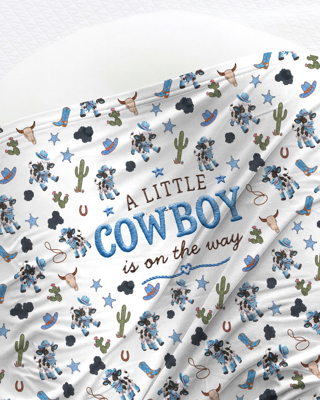 Little Cutie Cow swaddle blanket