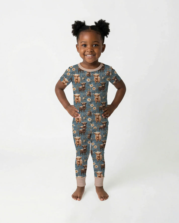Zweiteiliges, kurzärmliges Pyjama-Set mit Marienkäfern