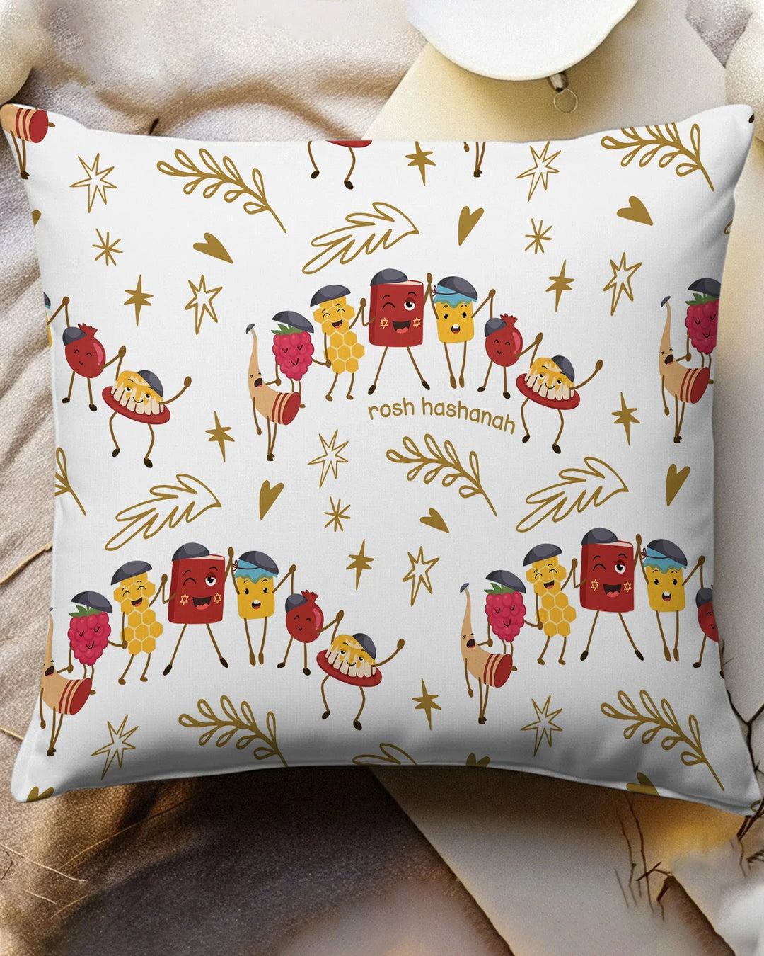 Let's Celebrate Rosh Hashanah Bamboo Pillow Case