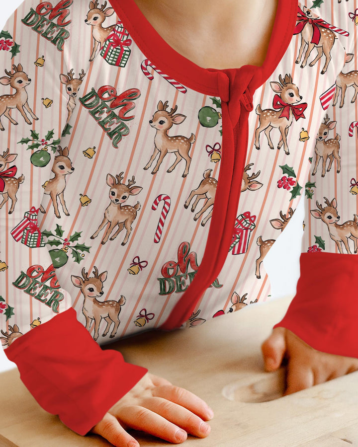 Oh Deer Mommy & Me Matching Bamboo Convertible Zippy