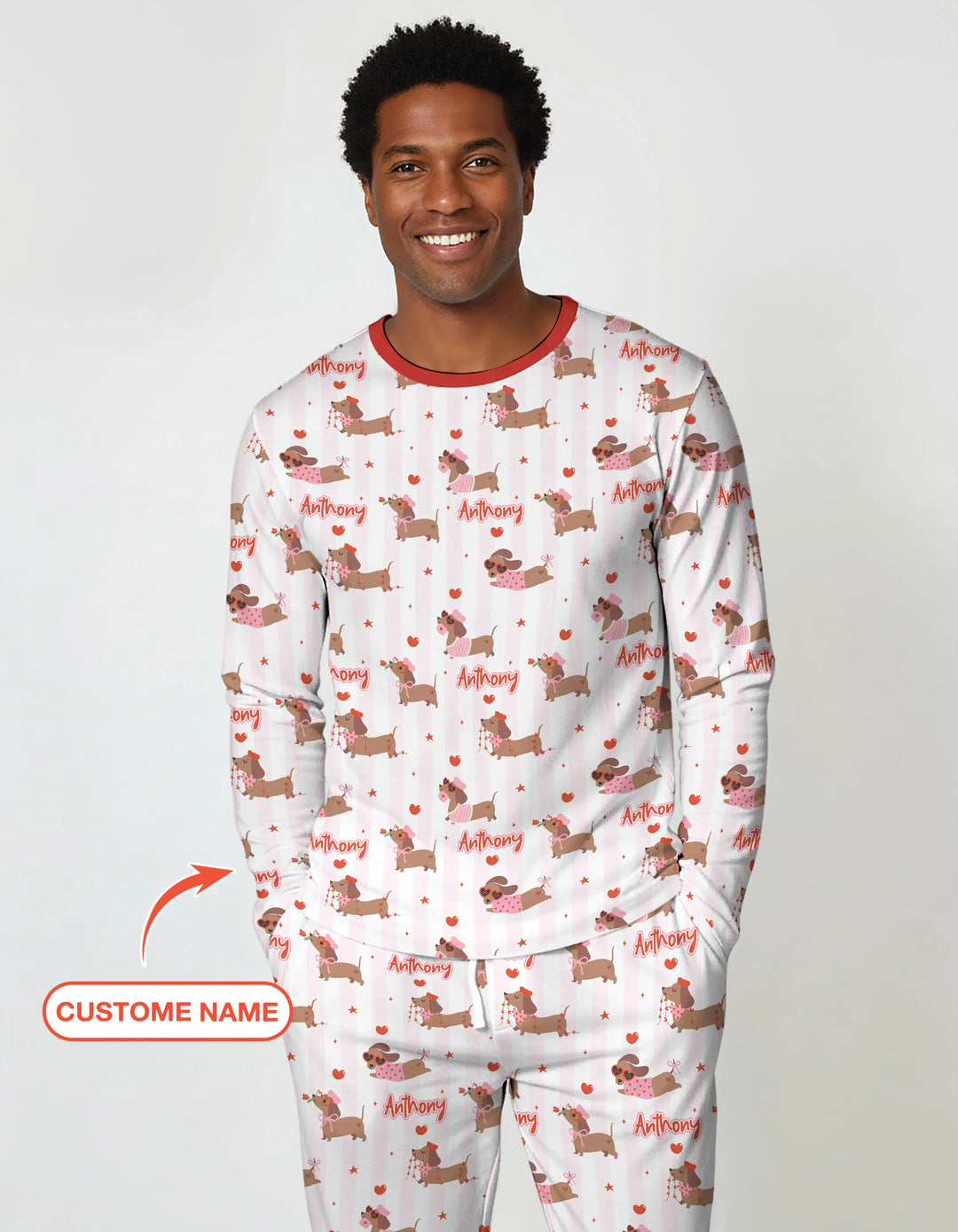 Vorlage Benutzerdefiniertes Herren-Pyjama-Set