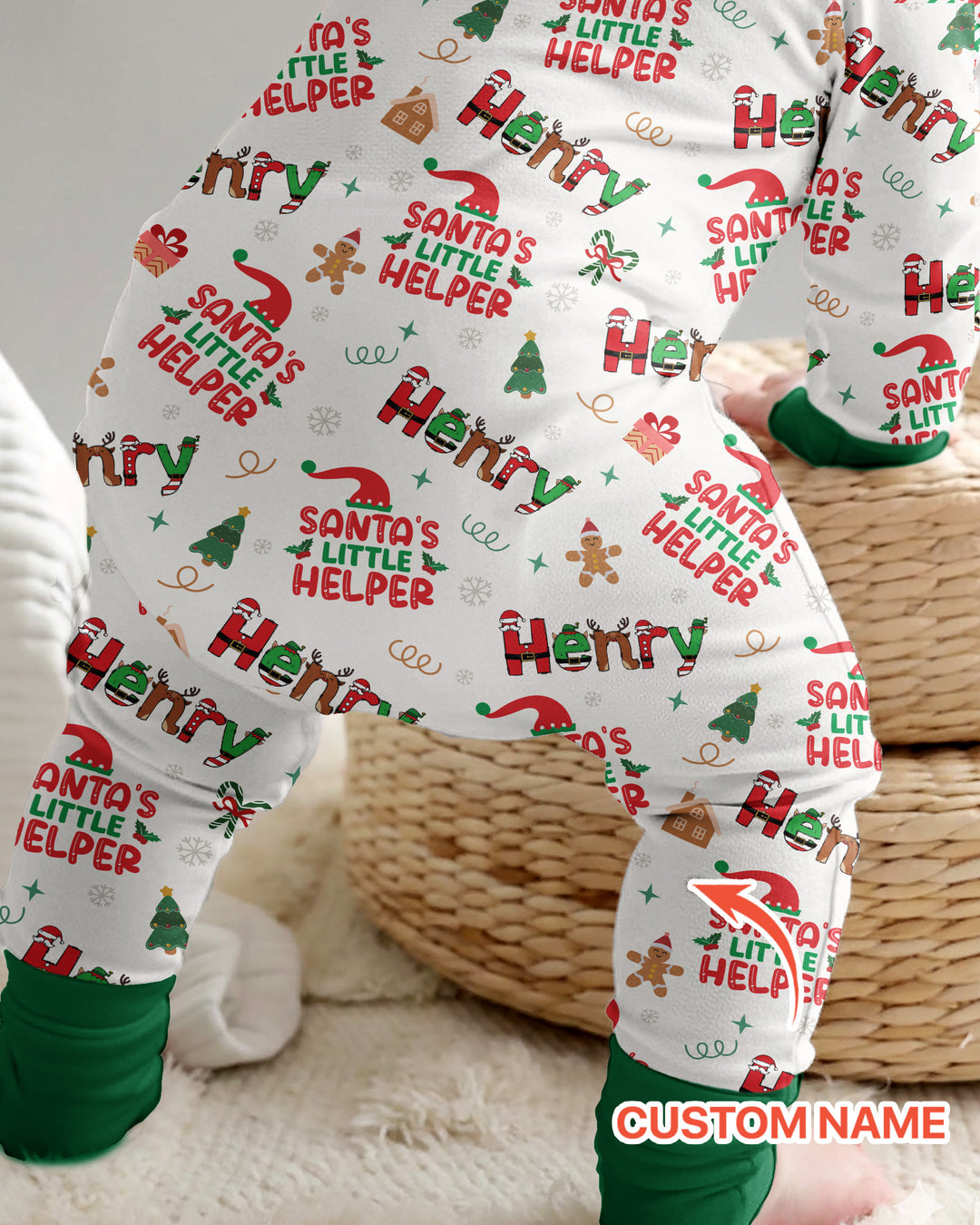 Personalized Santa's Little Helper Bamboo Convertible Zippy