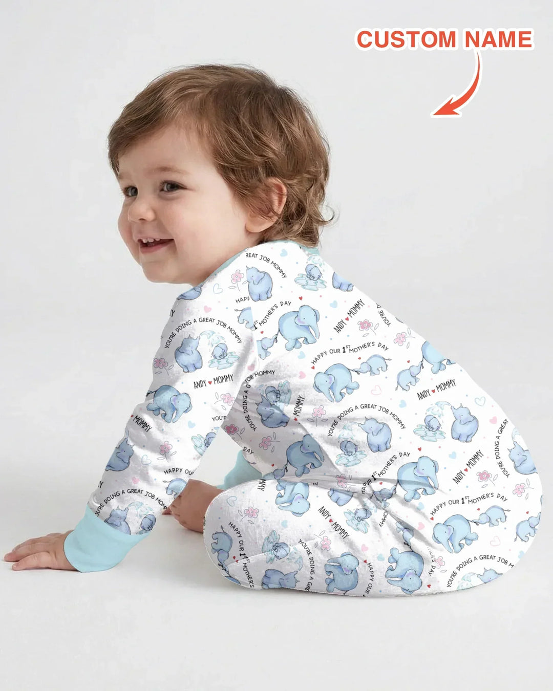 Gerippte Babykleidung mit individuellem Foto - Weich &amp; Skizzenhaft