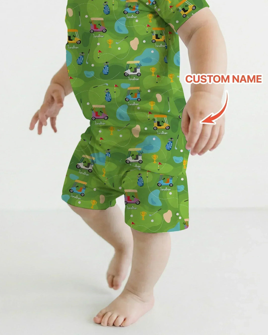 Zweiteiliges Pyjama-Set mit kurzen Ärmeln und Shorts im Sommer-Design